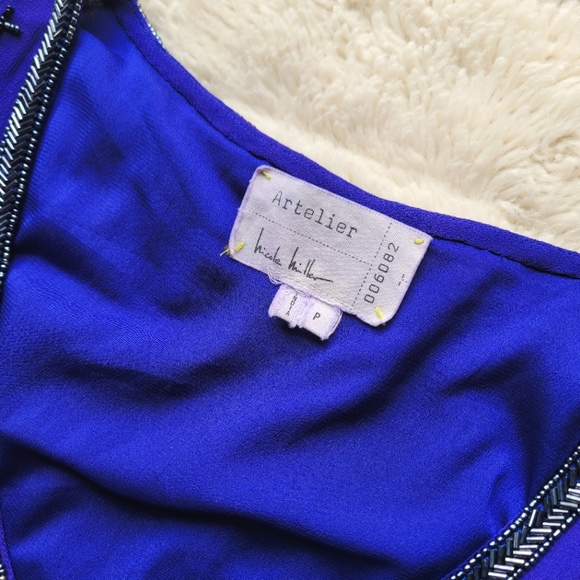 🍒EUC🍒 NICOLE MILLER ATELIER EMBELLISHED COCKTAIL MINI SHIFT DRESS - Picture 6 of 6